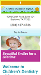 Mobile Screenshot of childrensdentistryofbaytown.com