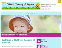 Tablet Screenshot of childrensdentistryofbaytown.com
